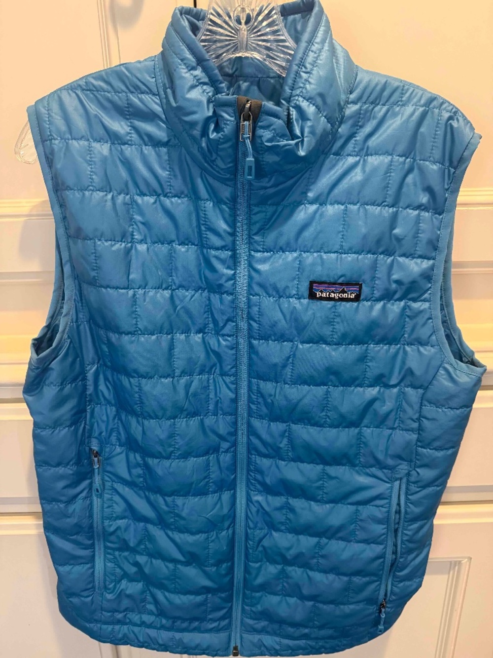 Men's Patagonia Nano Puff Vest Blue Small Quilted Full Zip Puffer